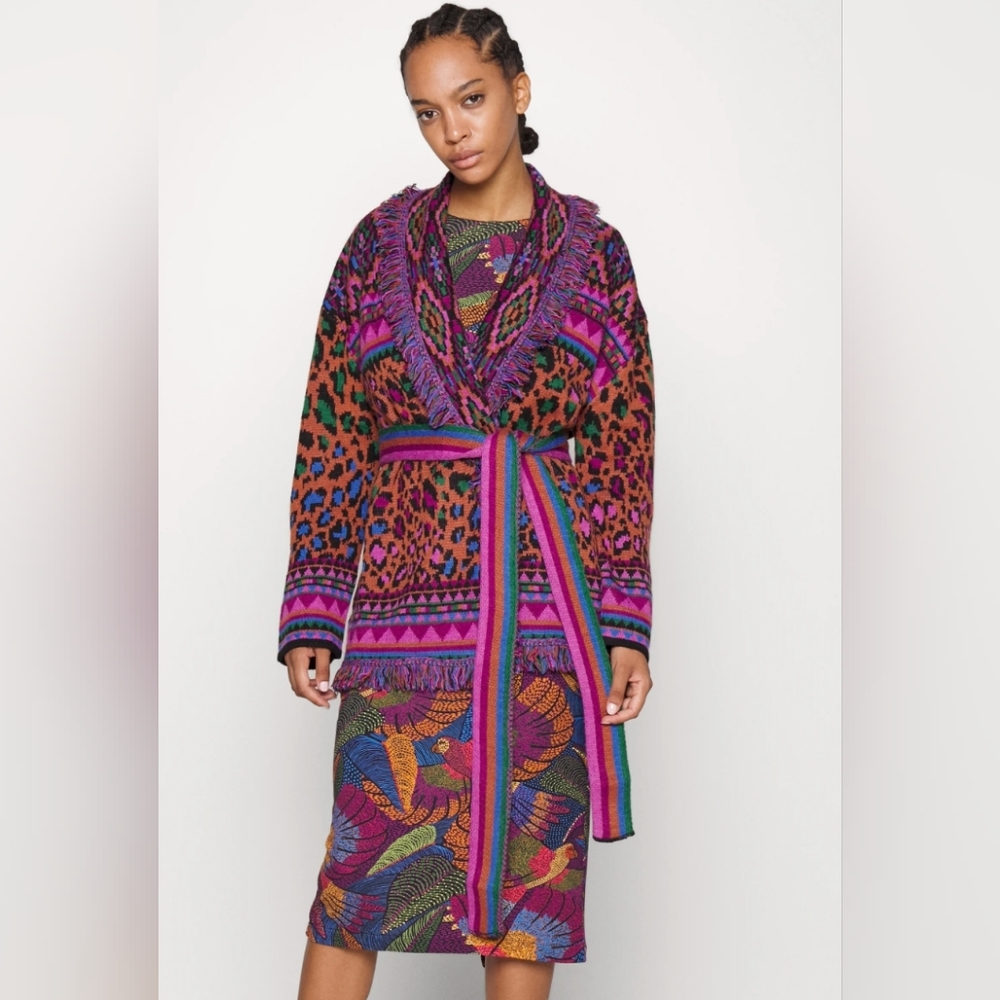 FARM Rio Ainika Tapestry Cardigan EUC Small